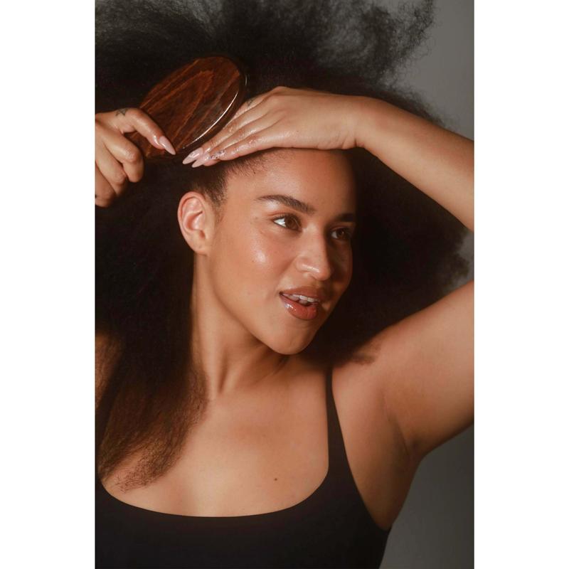 Natural Bristle Hair Brush for Medium to Thick Hair