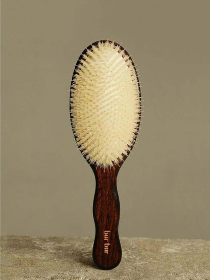 Natural Bristle Hair Brush for Medium to Thick Hair