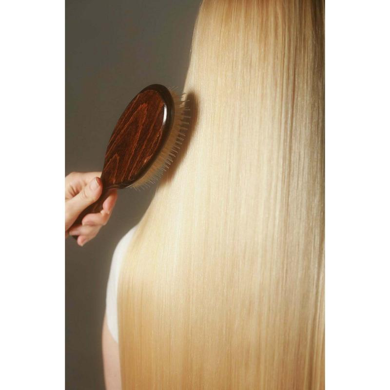 Natural Bristle Hair Brush for Medium to Thick Hair
